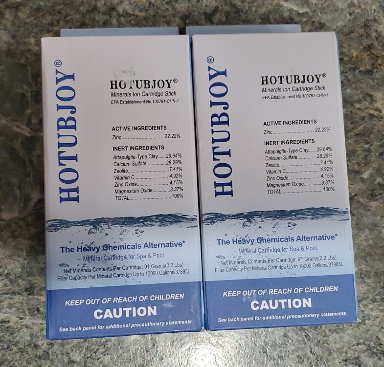 HOTUBJOY Spa Filter Cartridge Stick Mineral Sanitizer Hot Tub Purifier Lot of 2