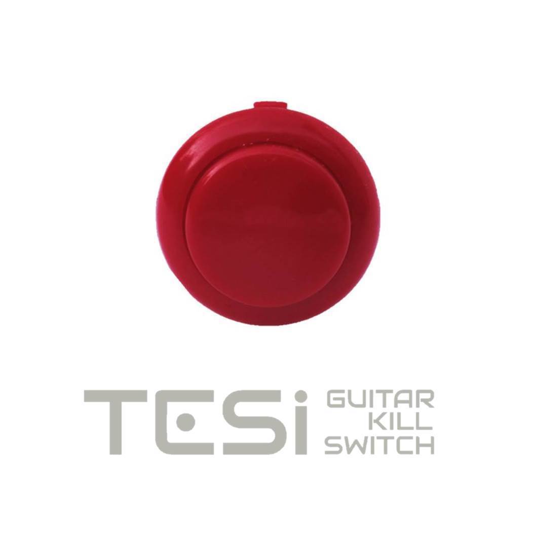 Tesi DITO Snap-in 24MM Momentary Arcade Push Button Guitar Kill Switch Red