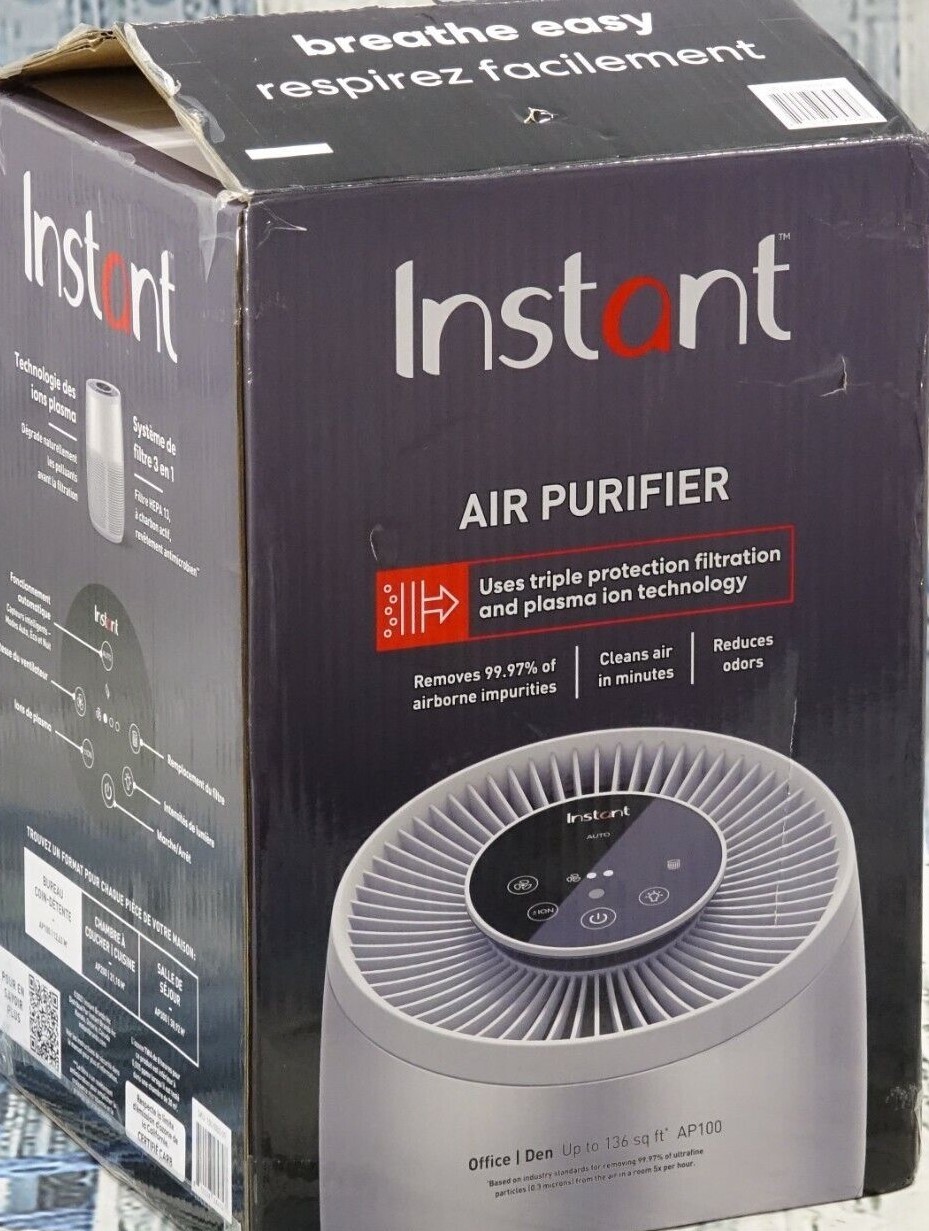 Instant Brands AP100 Room Air Purifier, HEPA-13 Filter, Auto-mode