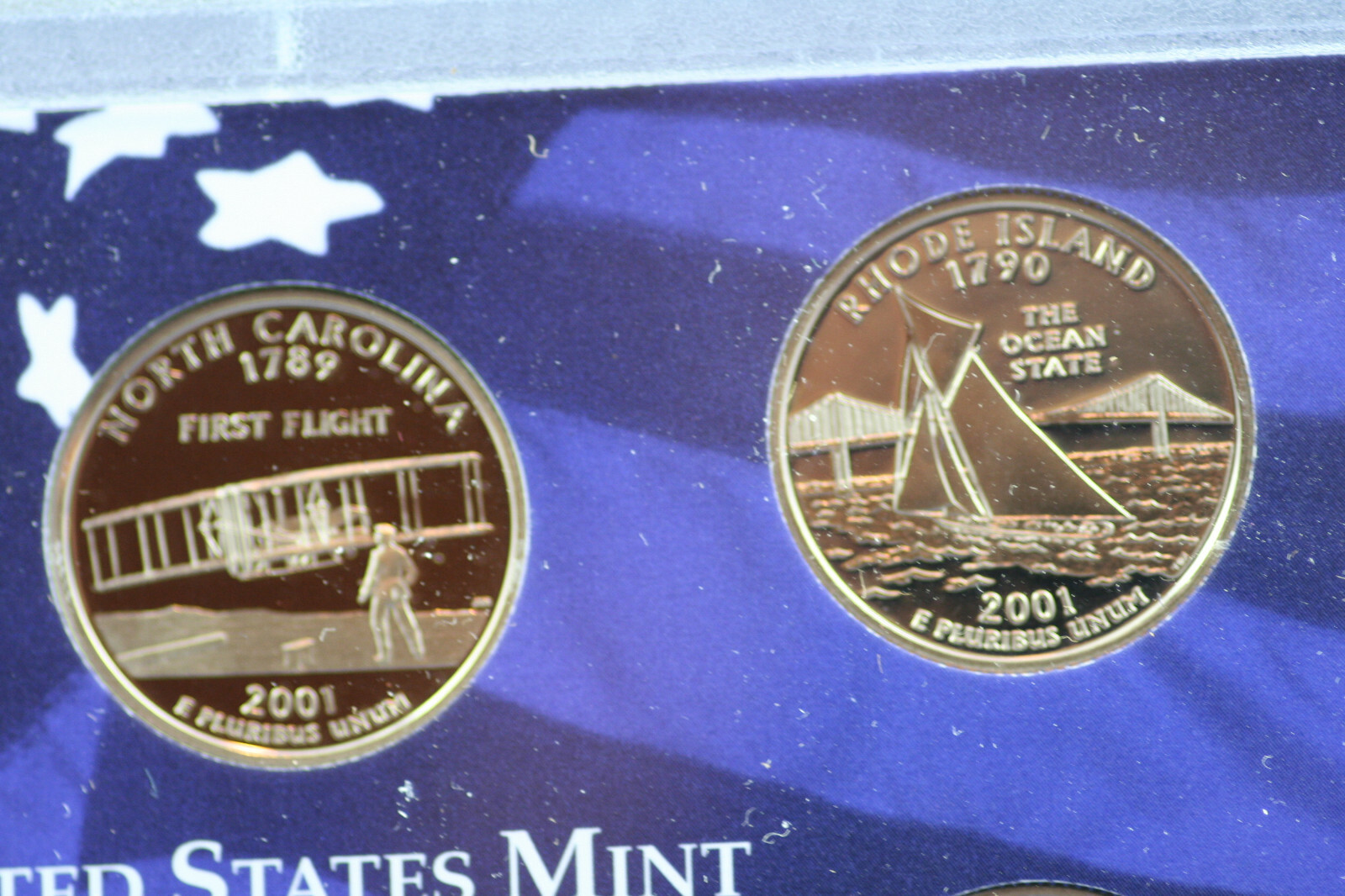 2001 State Quarters Proof Set Original US Mint Packaging