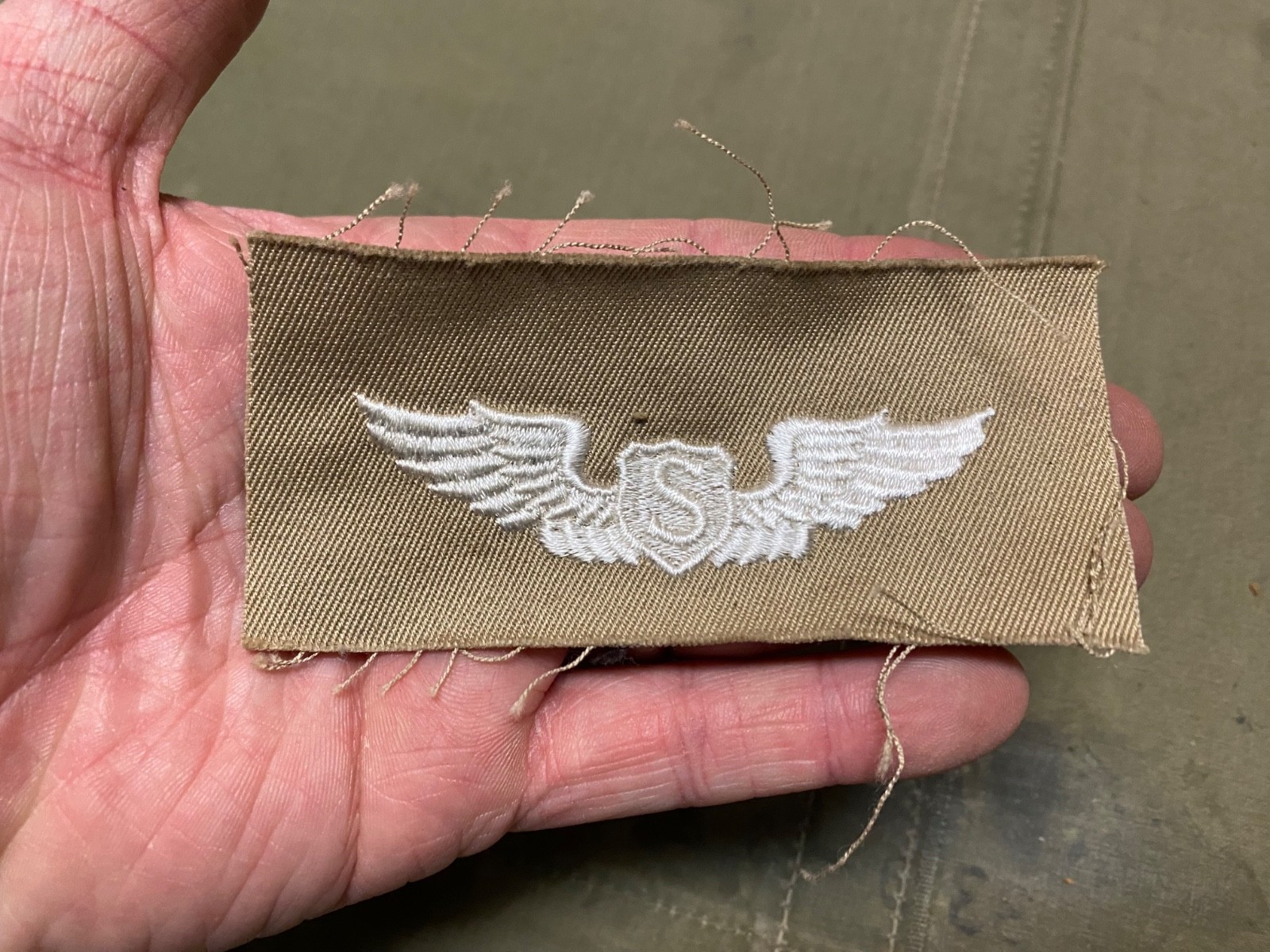ORIGINAL WWII US ARMY AIR FORCE WOMENS AIR CORPS WASP SERVICE PILOT CLOTH  WINGS