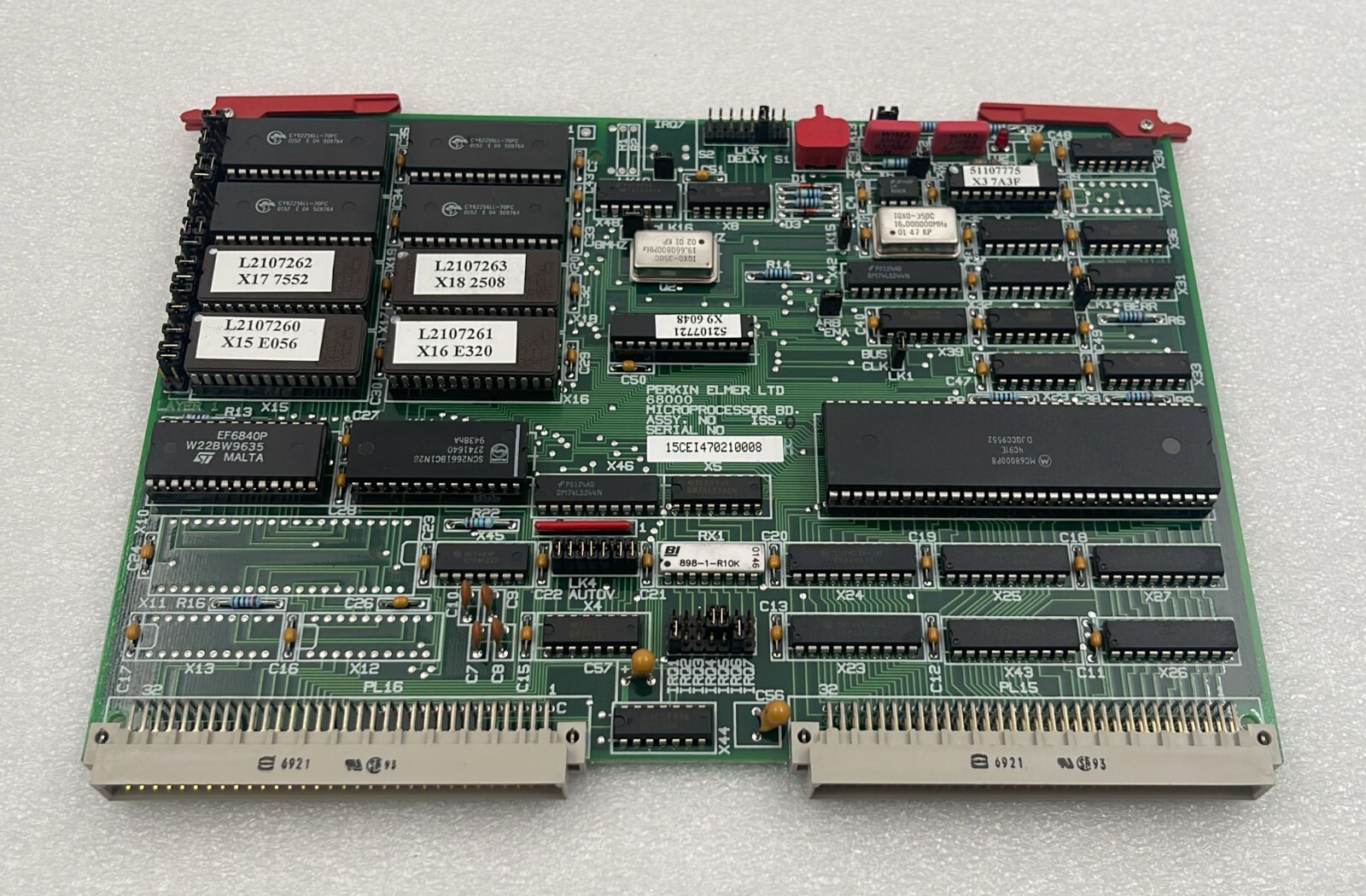 Perkin Elmer 68000 Microprocessor BD PCB Board L116-2066