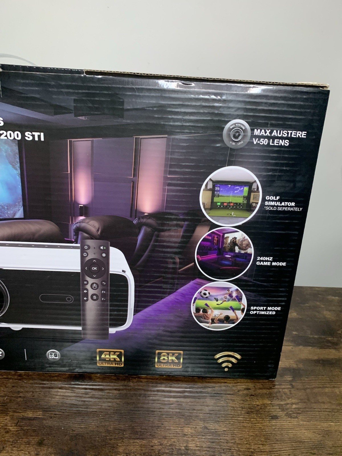 New Open Box Bravius Smart Projector HD Pro Series Model #TK -1200 STI -Read!