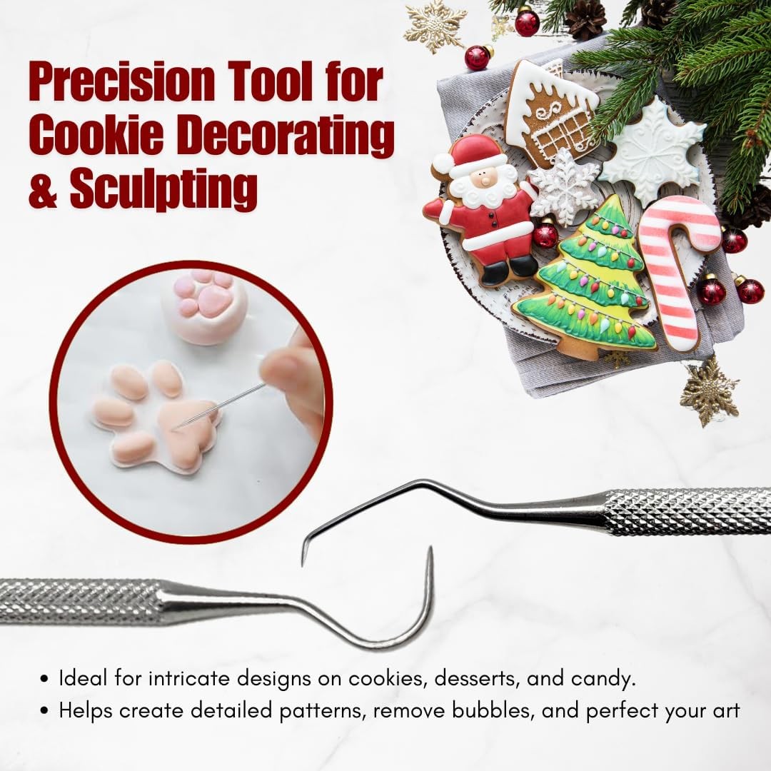 2 pack double ended Cookie Needle Scriber Multipurpose Cookie Decorating