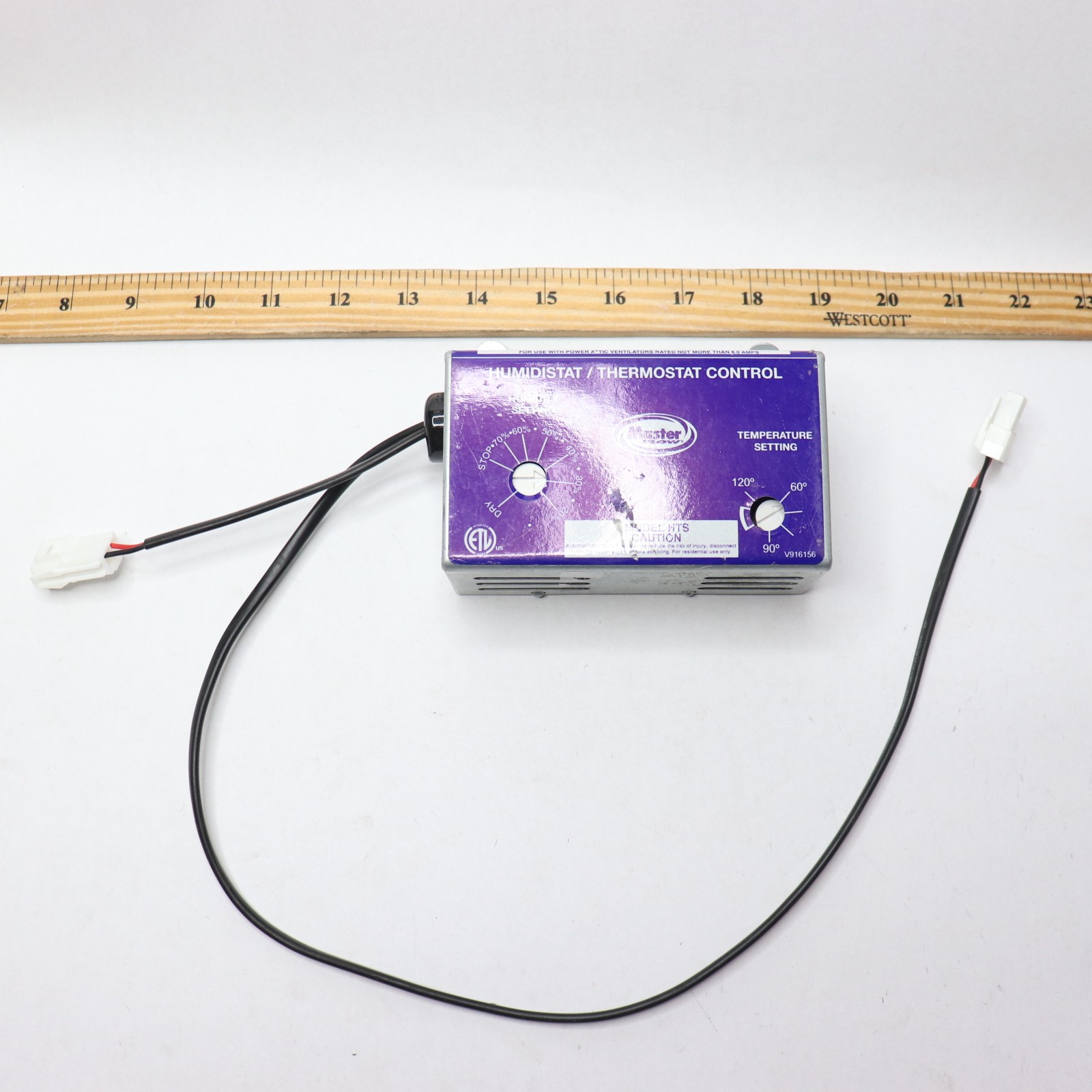 Manually Adjustable Humidistat/Thermostat Control For EGV/ERV Power Vents