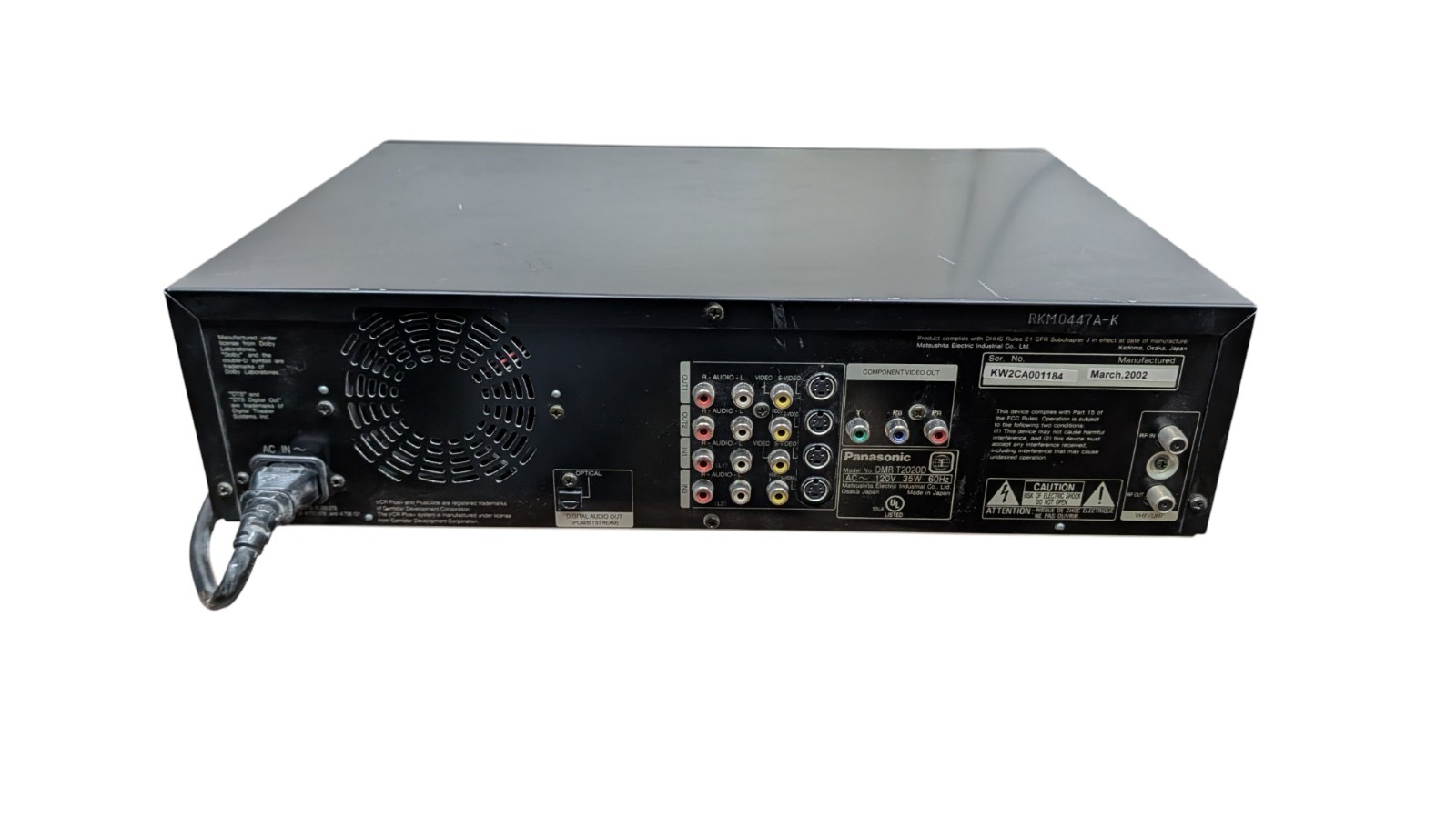 Panasonic DMR-T2020D DVD Recorder Player Tested Remote