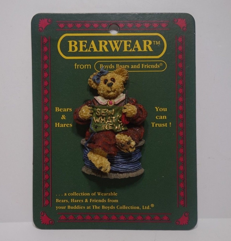 Boyds Bears BearWear Vera Stitchkeeper.. So What's New Pin #26050