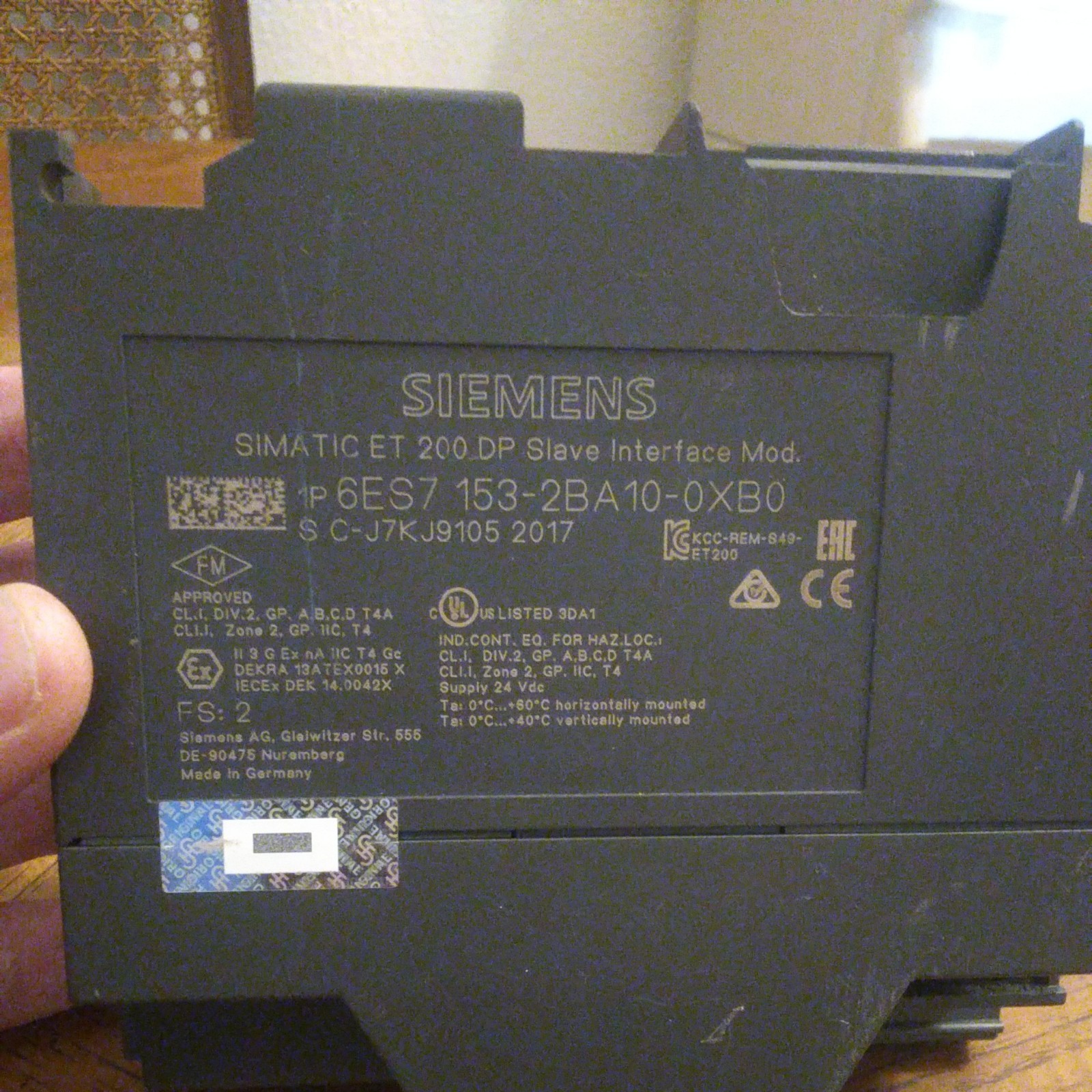 Siemens Simatic ET200 DP Slave Interface Module 6ES7 not tested 153-2BA02-0XB0