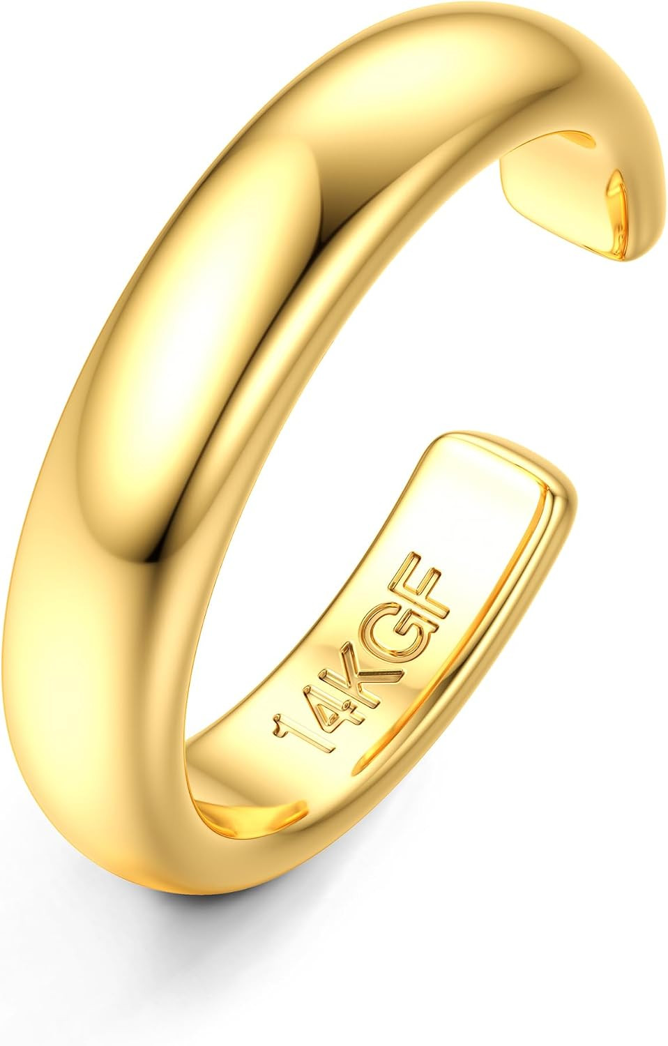 14K Gold Plated Toe Rings Adjustable Toe Ring for Women Thin Toe Rings Open Band