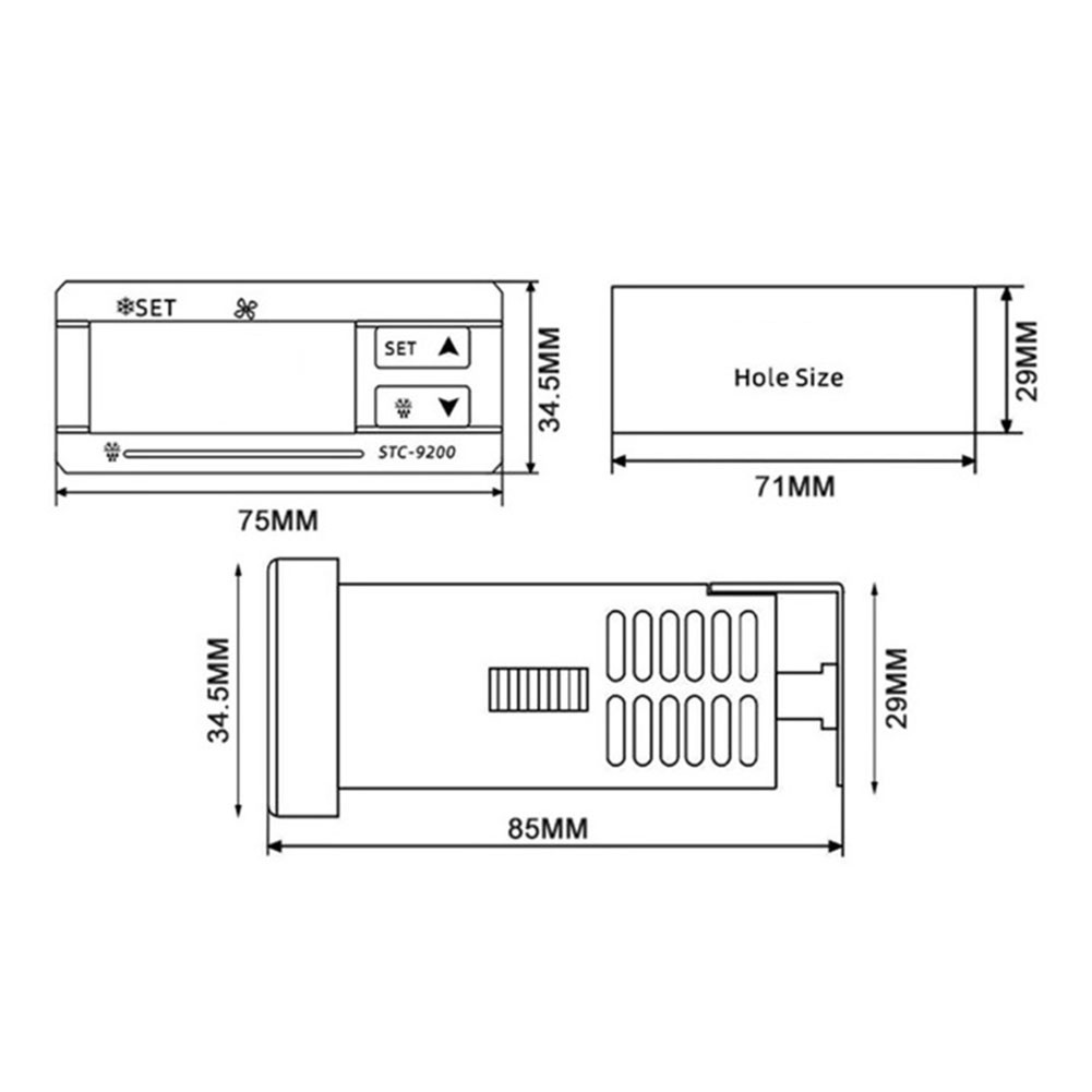 Efficient Cooling Control STC9200 Refrigeration Defrost Fan Controller 220V