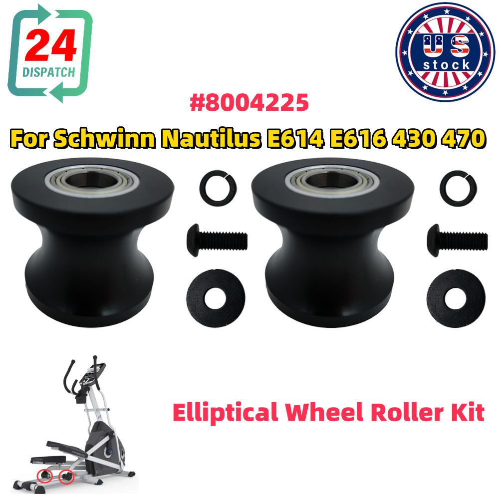 Elliptical Wheel Roller 2SET For Schwinn Nautilus E616 E614 430 470 #8004225