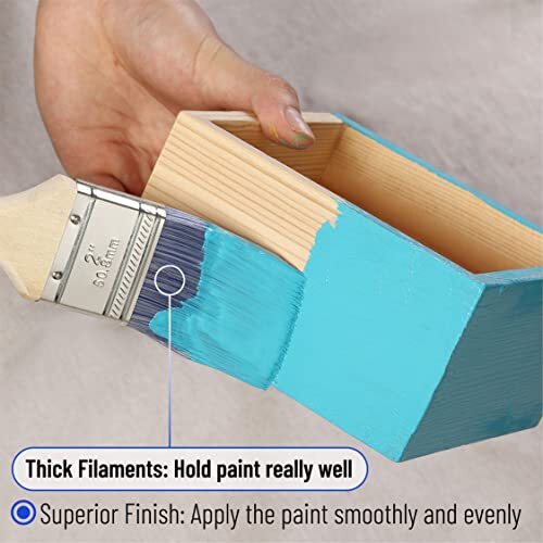 Bates Paint Brushes - 4 Pack, 4 Pack, 1.5", 2", 2.5", 3" Wood Handle Angle/Flat
