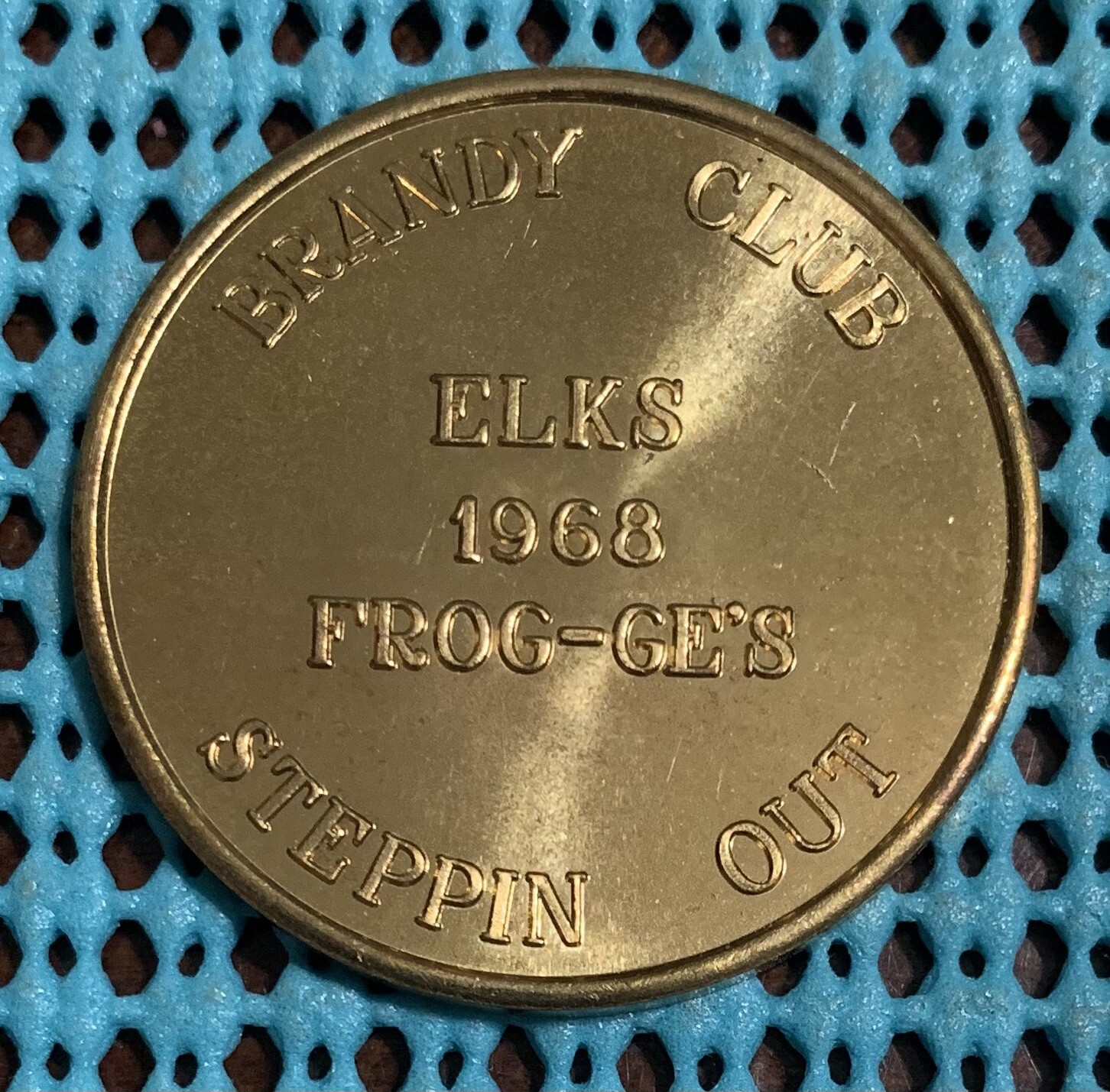 1968 BRANDY CLUB / ELKS  bright bronze  Mardi Gras Doubloon