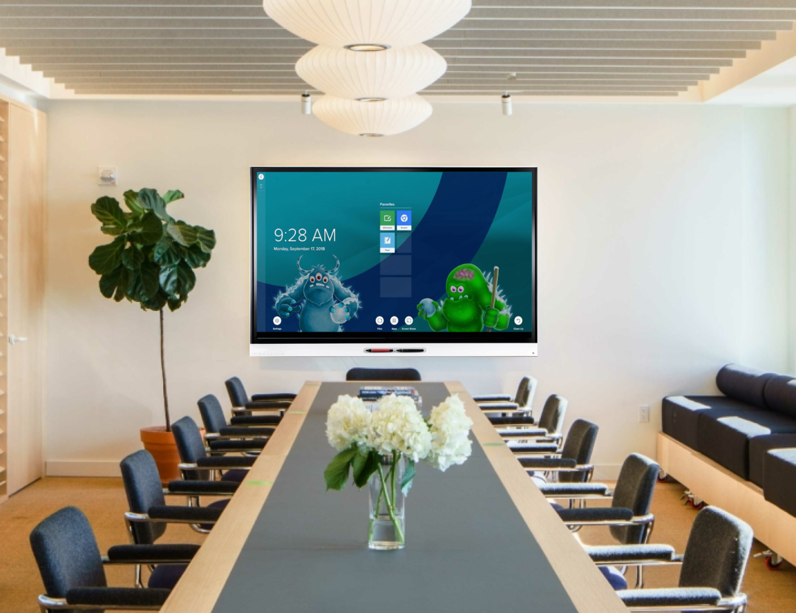 SMART Board SPNL 6065 Touchscreen Interactive Whiteboard Display for classroom