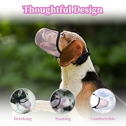 Dog Muzzle Breathable Soft Muzzle for Small Dogs to Anti & Prevent Barking Bi...