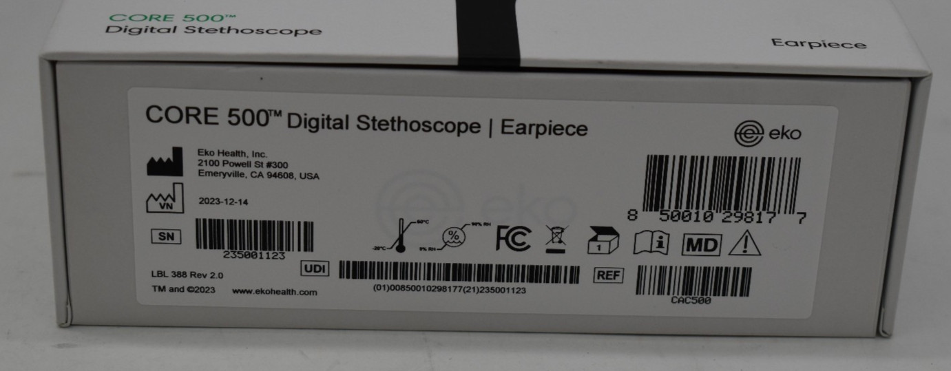 Eko CORE 500 Digital Stethoscope, Case complete set