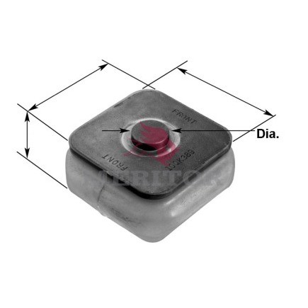 Meritor R307480 Leaf Helper Spring Insulator Pad   Suspension   Pad