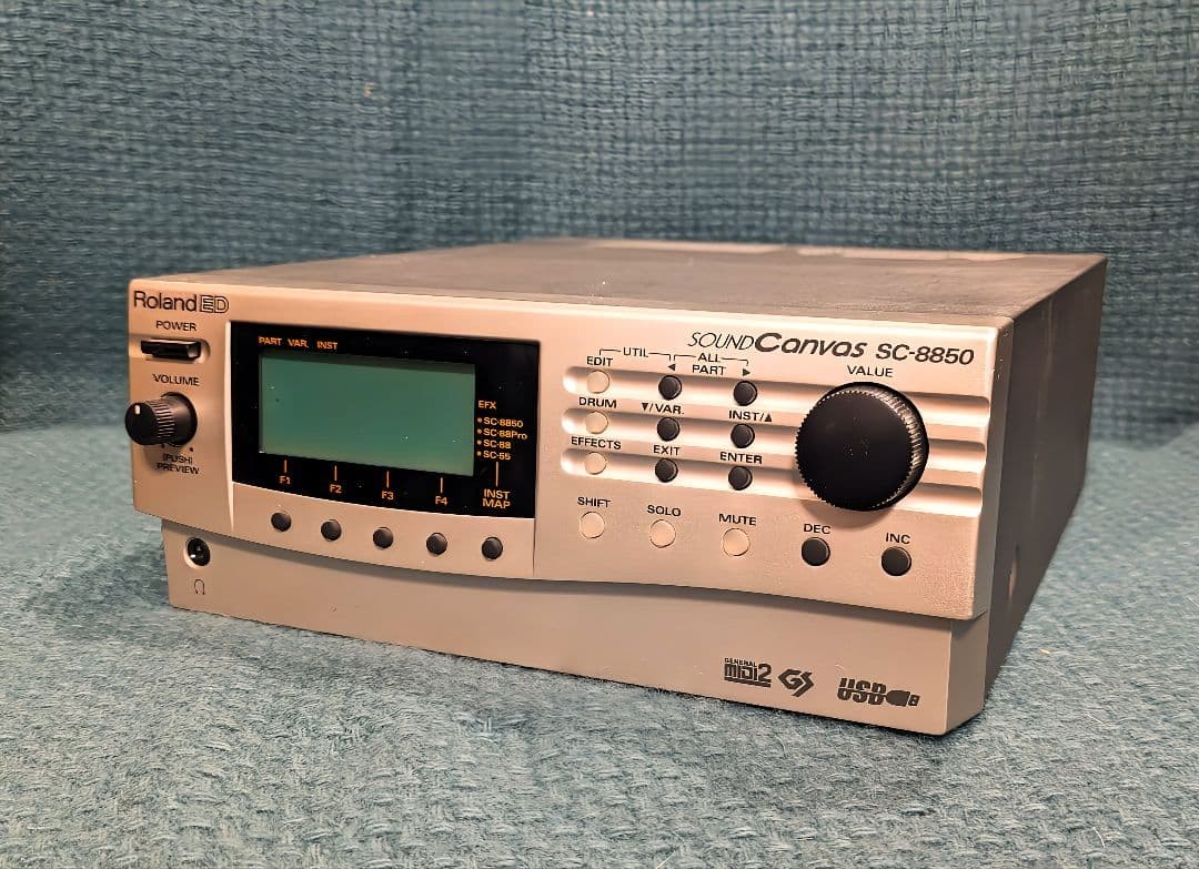 Roland SC-8850 Sound Canvas USB MIDI Sound Module w/ Power Cable Tested Japan