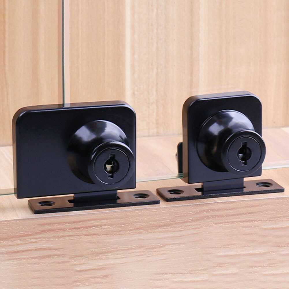 Safety of Your Glass Showcase with Double Door Lock No Drilling Required