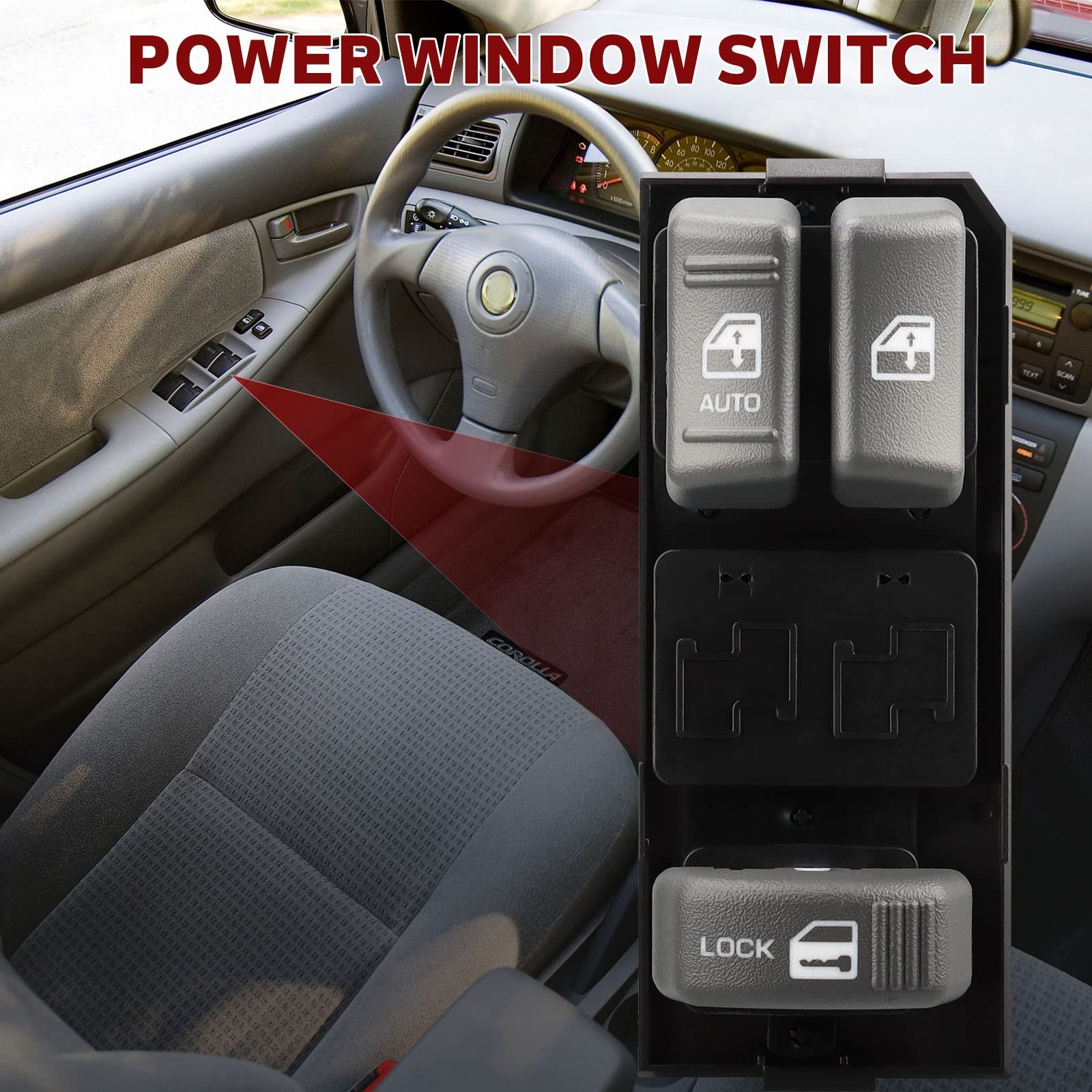 LCWRGS Master Power Window Switch - Compatible with 1995-2000 Chevy Tahoe &...