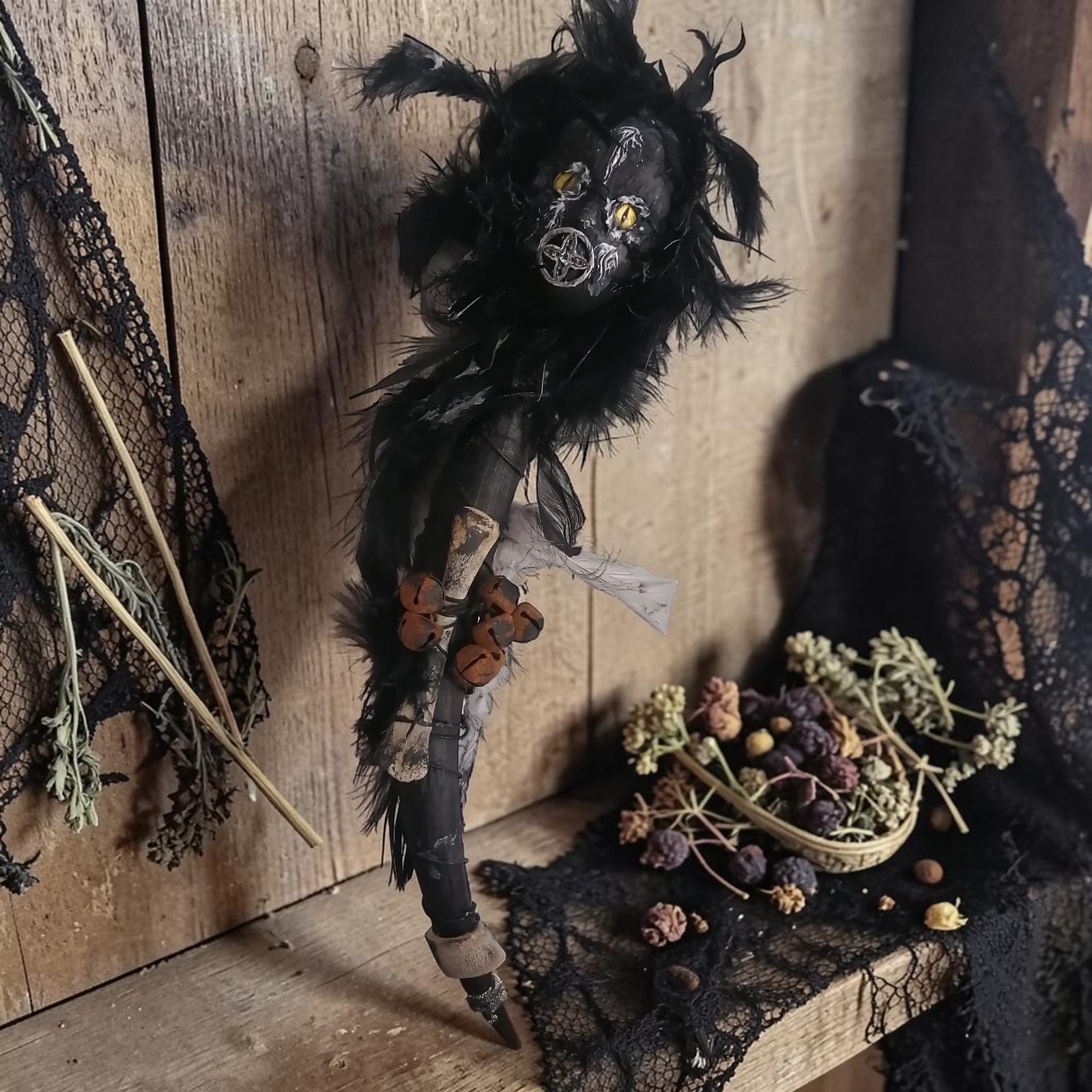 Voodoo Spirit Summoning Bone Rattle, ( I will cover any USA Tariffs