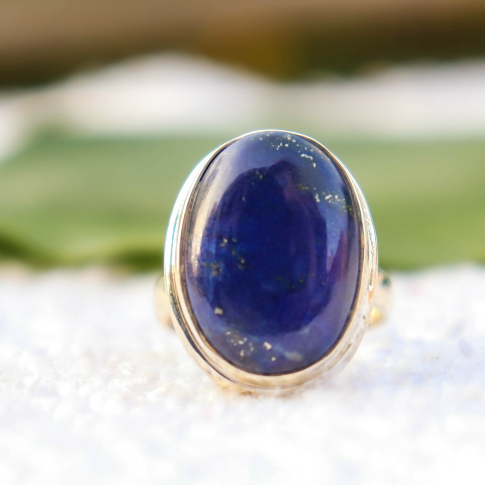 LAPIS LAZULI NATURAL GEMSTONE 925 STERLING SILVER HANDMADE JEWELRY RING 3 TO 12