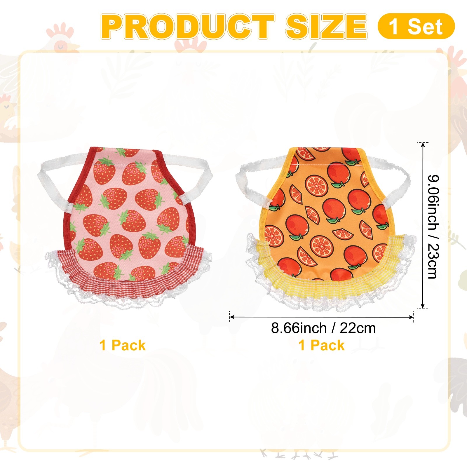 2-Pack Chicken Saddle, Chicken Apron Hens Back Protector [Mixing 2 Styles I]