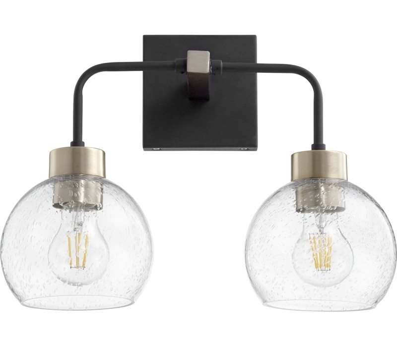 Quorum 532-2-6980 Lacy Vanity, 2-Light 200 Total Watts, Noir