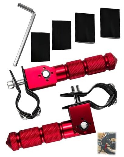 Motorcycle Folding Rearsets Motorbike 90 Degree Foldable Rear Footpegs 0.86