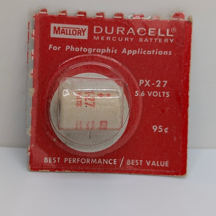 Vintage Mallory Duracell Mercury Battery PX-27 5.6 Volts SEALED - NOT TESTED