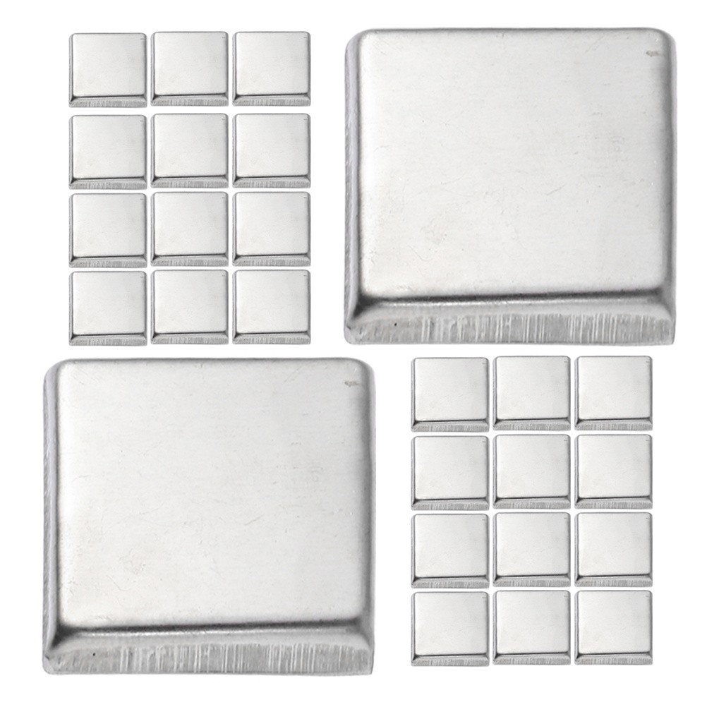50pcs Empty Makeup Pans: Metal Eye Shadow Pan - 0.94 Inch Square Aluminum