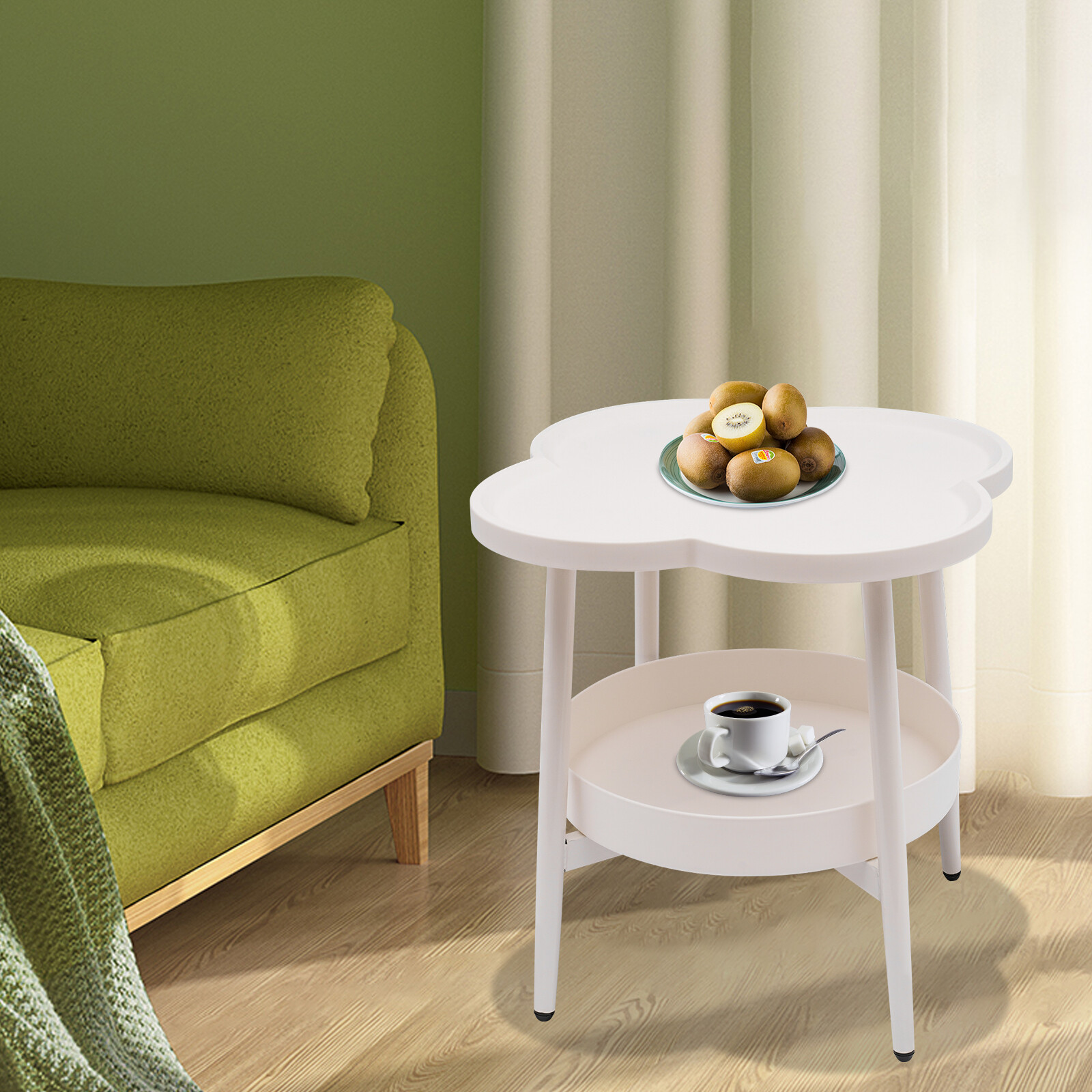 Office Floor Mount End Table Home Coffee Table Sofa Side Snack Table
