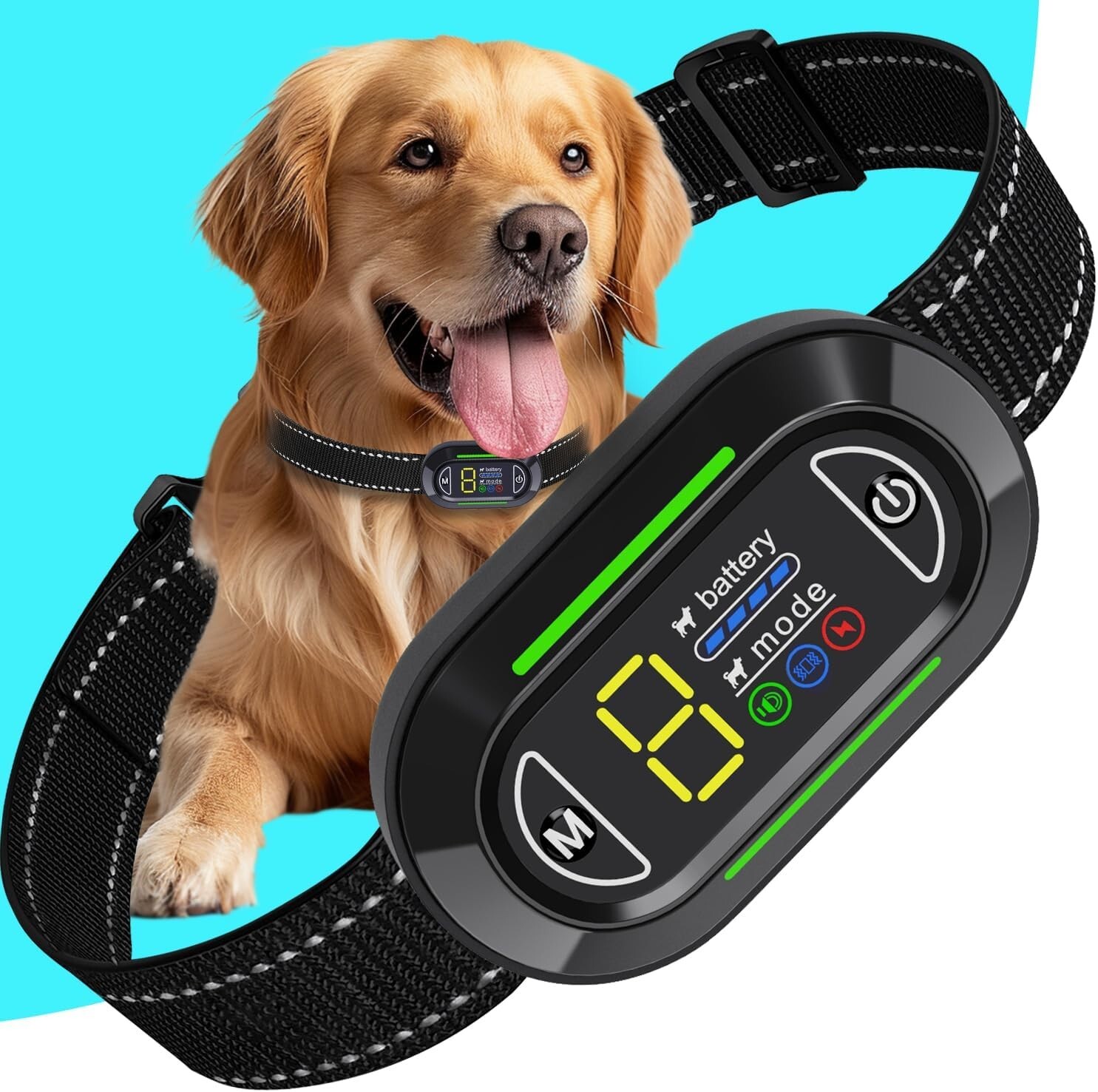Dog Bark Collar, Bark Collar for Large & Medium Small Dogs - IP67 Waterproof & R