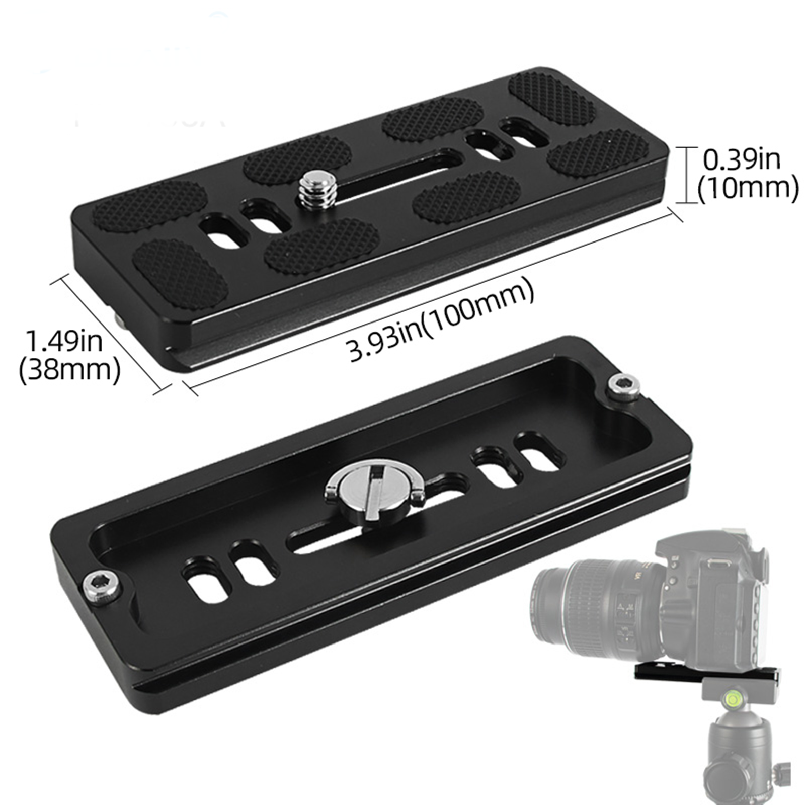 100mm Tripod Quick Release Plate Screw Adapter Mount for DSLR Camera Heads