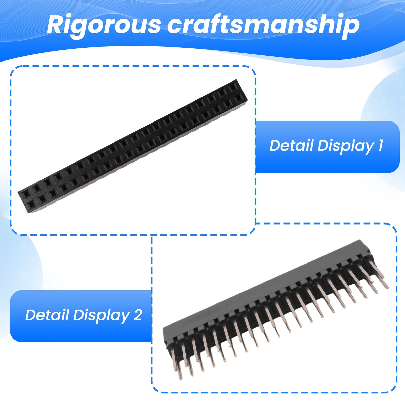 2 x 20(40 Pin) Stacking Header for A+/B+/Pi 2/Pi 3 Extra Tall Header (Pack6687