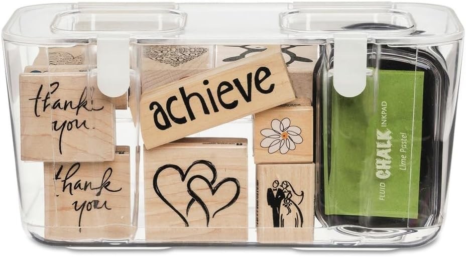 Modern Medium Clear Caddy Organizer - Portable with Water-Resistant Features