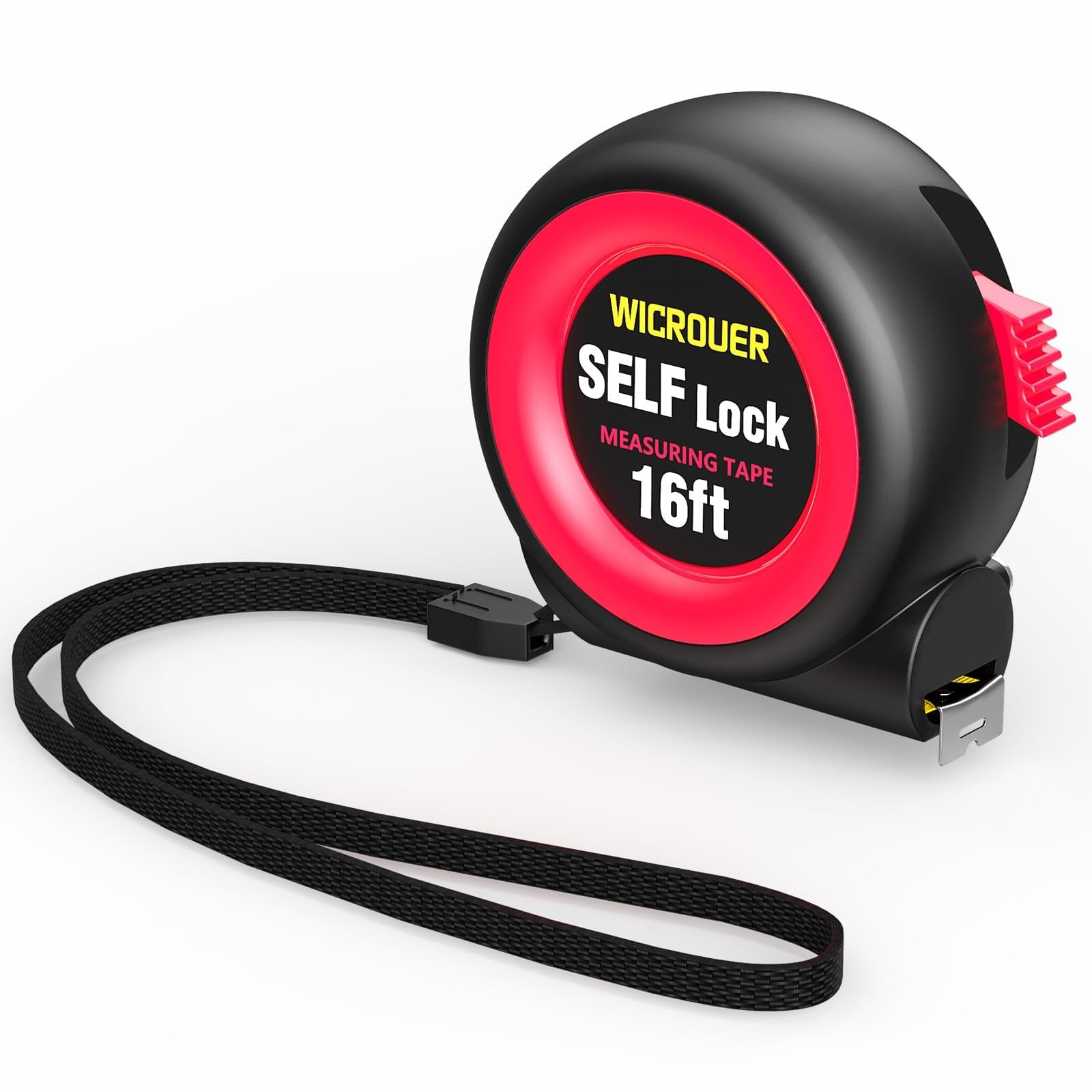 Tape Measure 16FT Self-Locking Steel Retractable Imperial/Metric Scale Builder