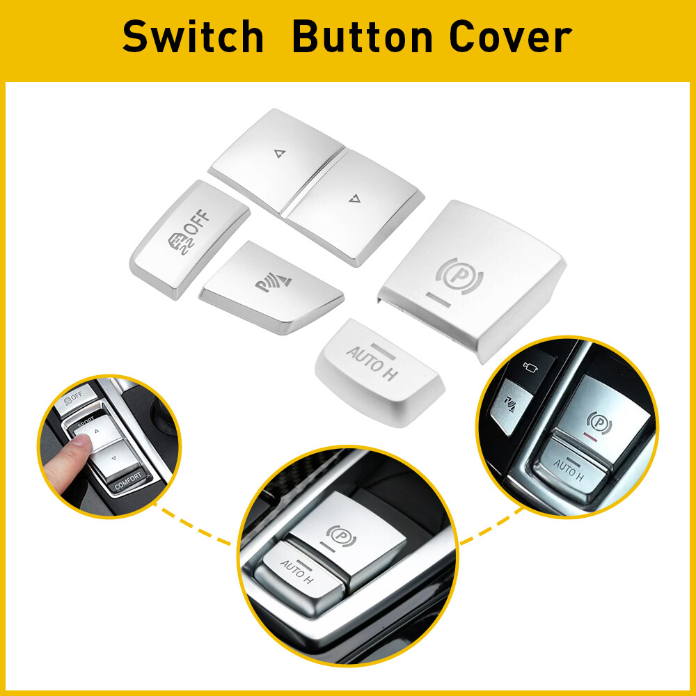 Handbrake Gear Shift Panel Switch Button Cover For BMW 5 Series F10 2010-2017
