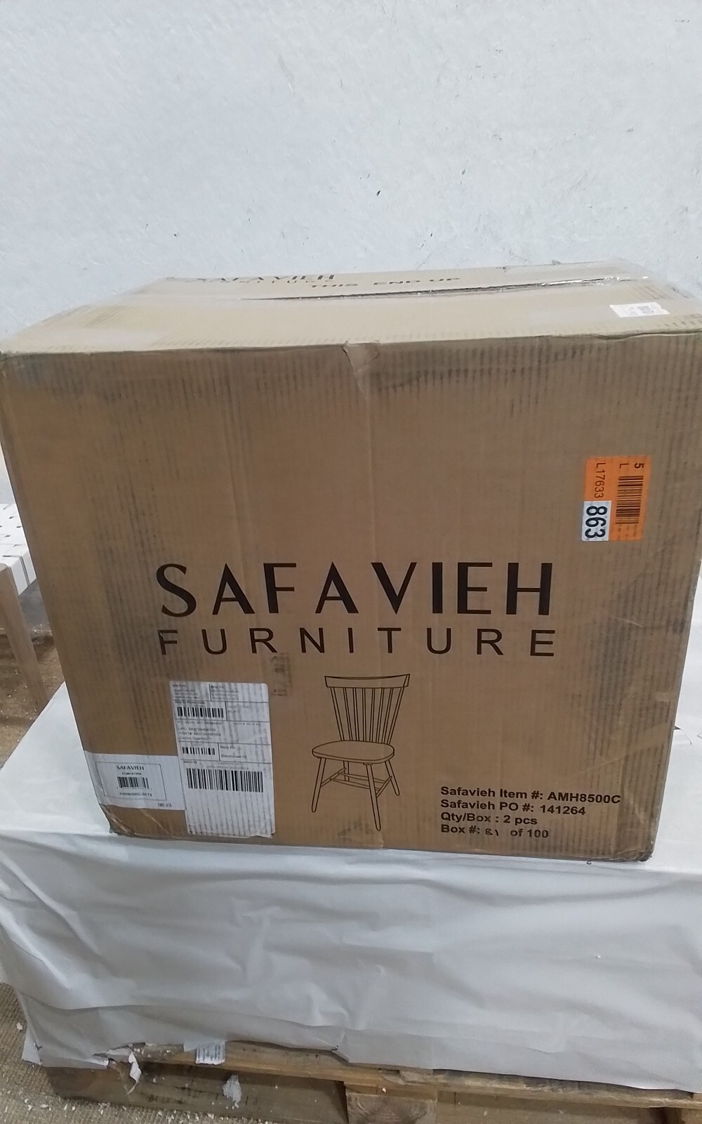 Safavieh PARKER SPINDEL SIDE CHAIR, Reduced Price 2172730662 AMH8500C