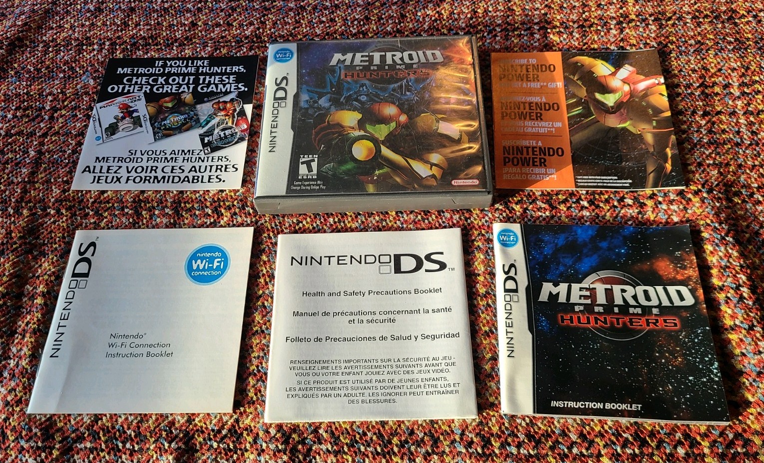 Metro Prime Hunters Nintendo Ds Case and Manuals Only Authentic No Game
