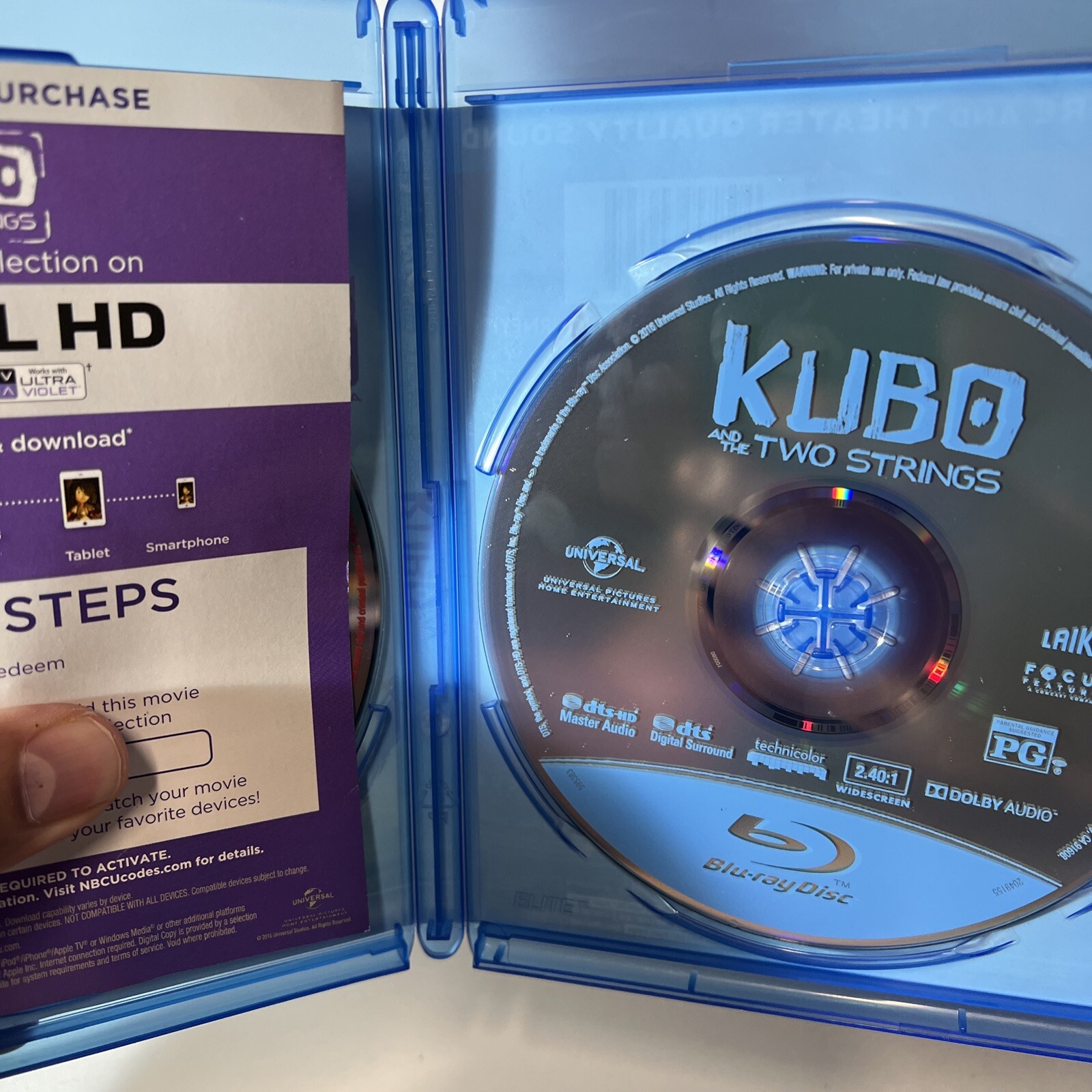 Kubo and the Two Strings (Blu-ray + DVD, 2016)