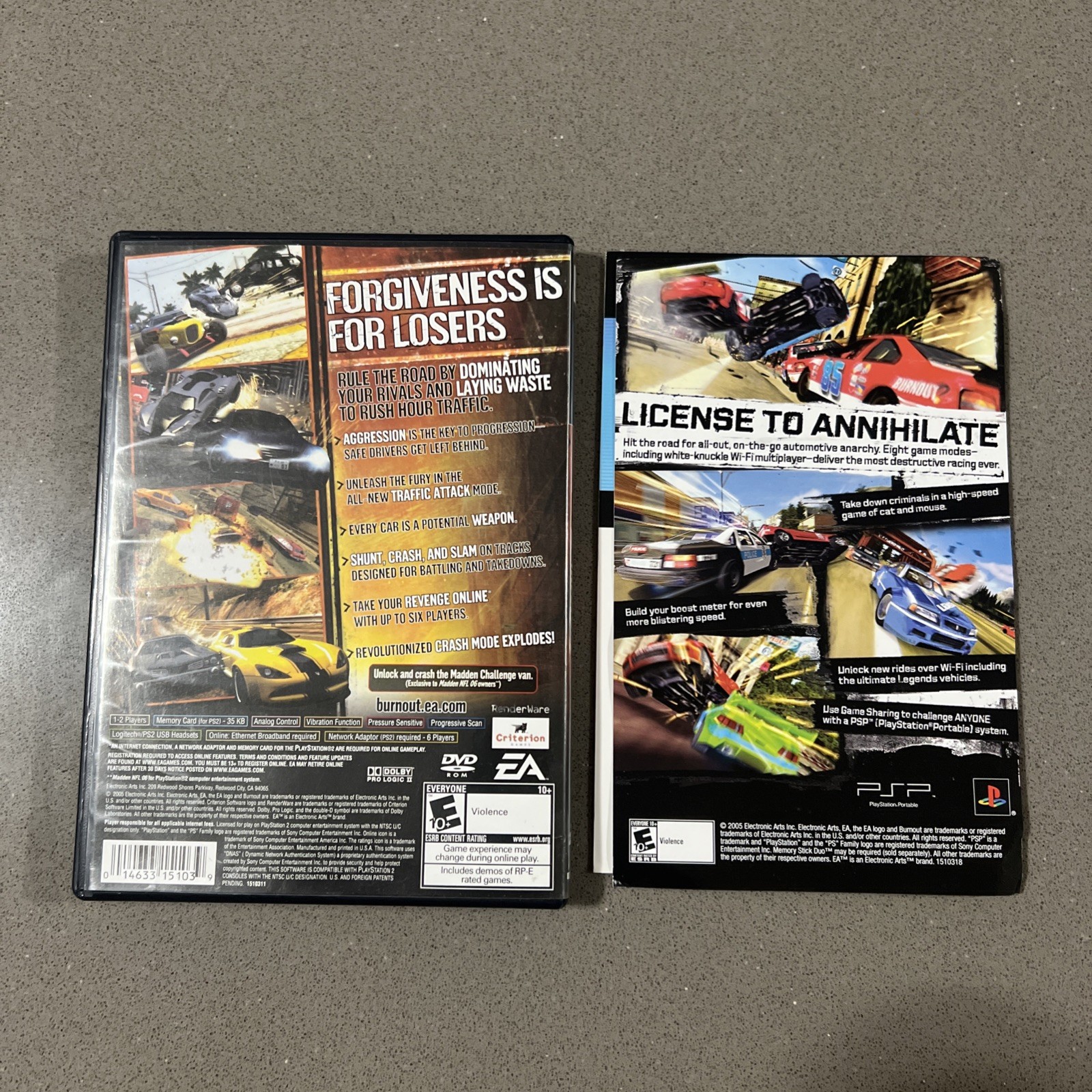 BURNOUT Revenge PS2 ( CASE & MANUAL ONLY)