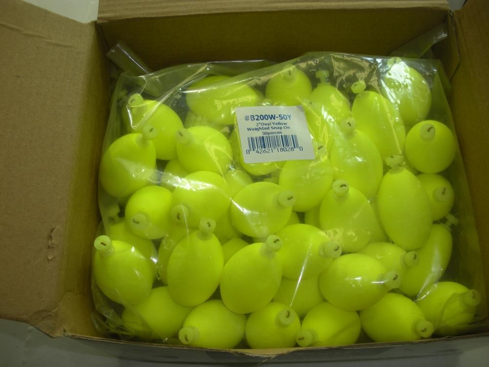 Betts BO200W-50Y Weighted Oval Snap On Float 2" Length Bag of 50
