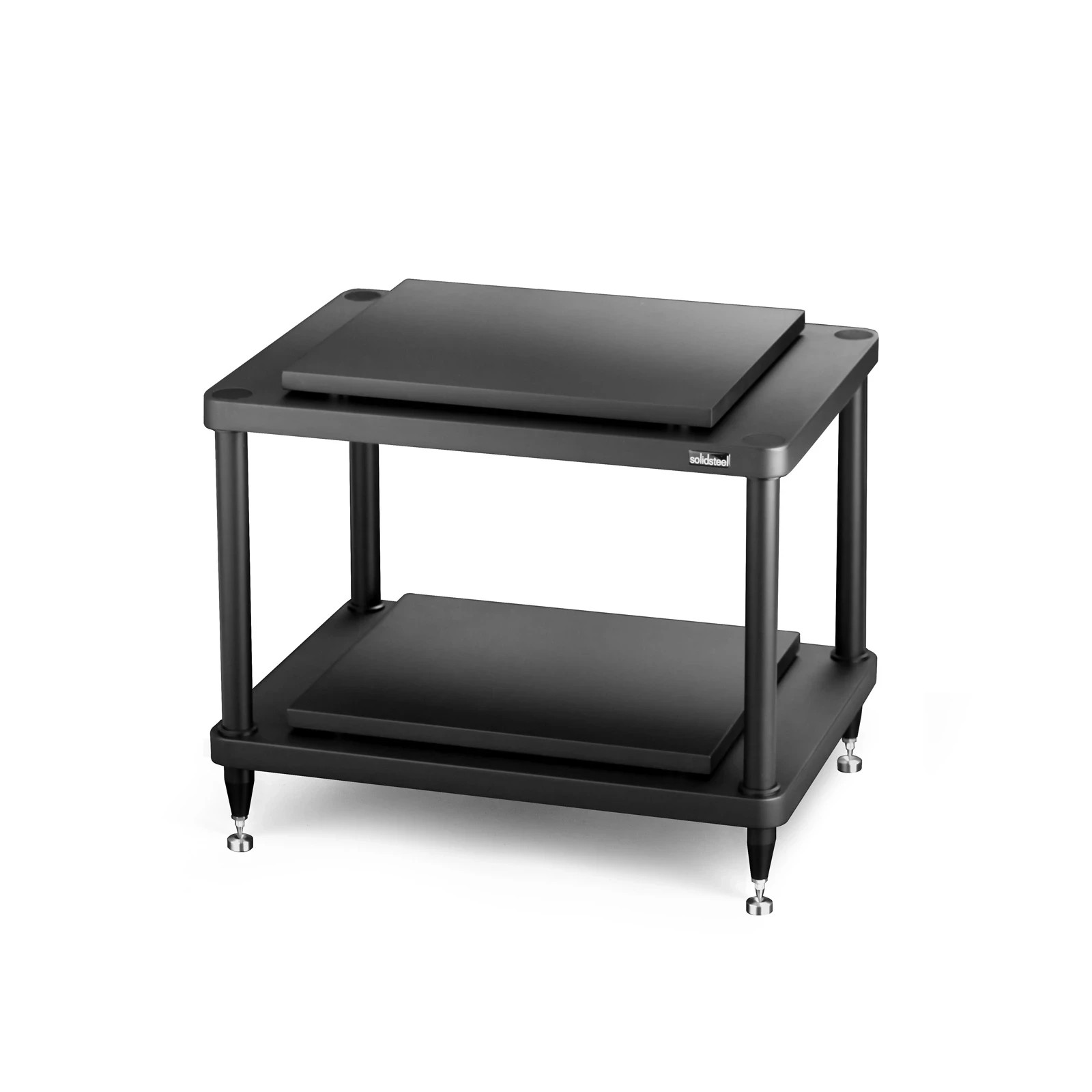 Solidsteel S5-2 Two-Shelf Audio Rack with Isolation Platforms - Black