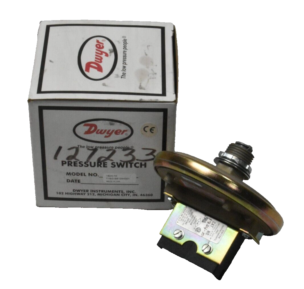 DWYER INSTRUMENTS 1824-10 PRESSURE SWITCH 125/480VAC, 15A