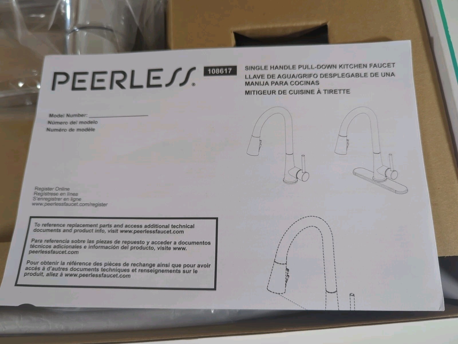 Peerless P7946LF Precept Kitchen Faucet, Chrome Open Box