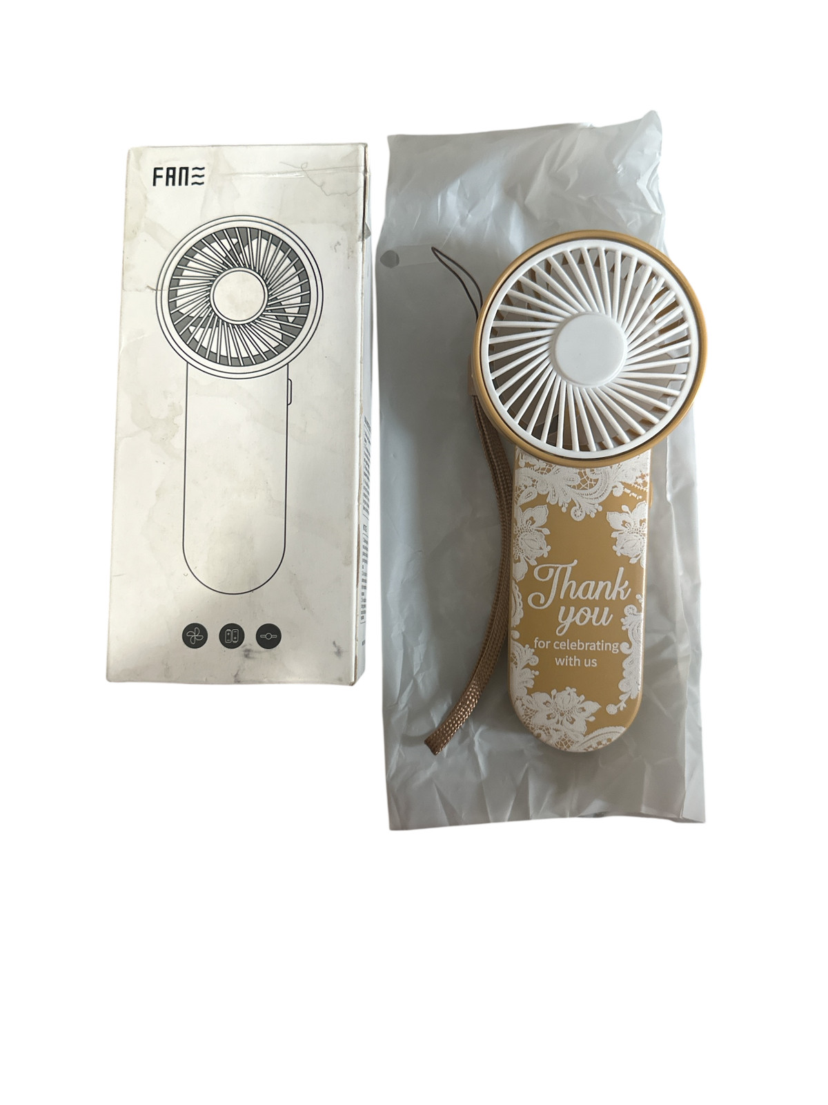 Mini Wedding Fan for Guests Bulk Handheld Battery Operated Fan Greener