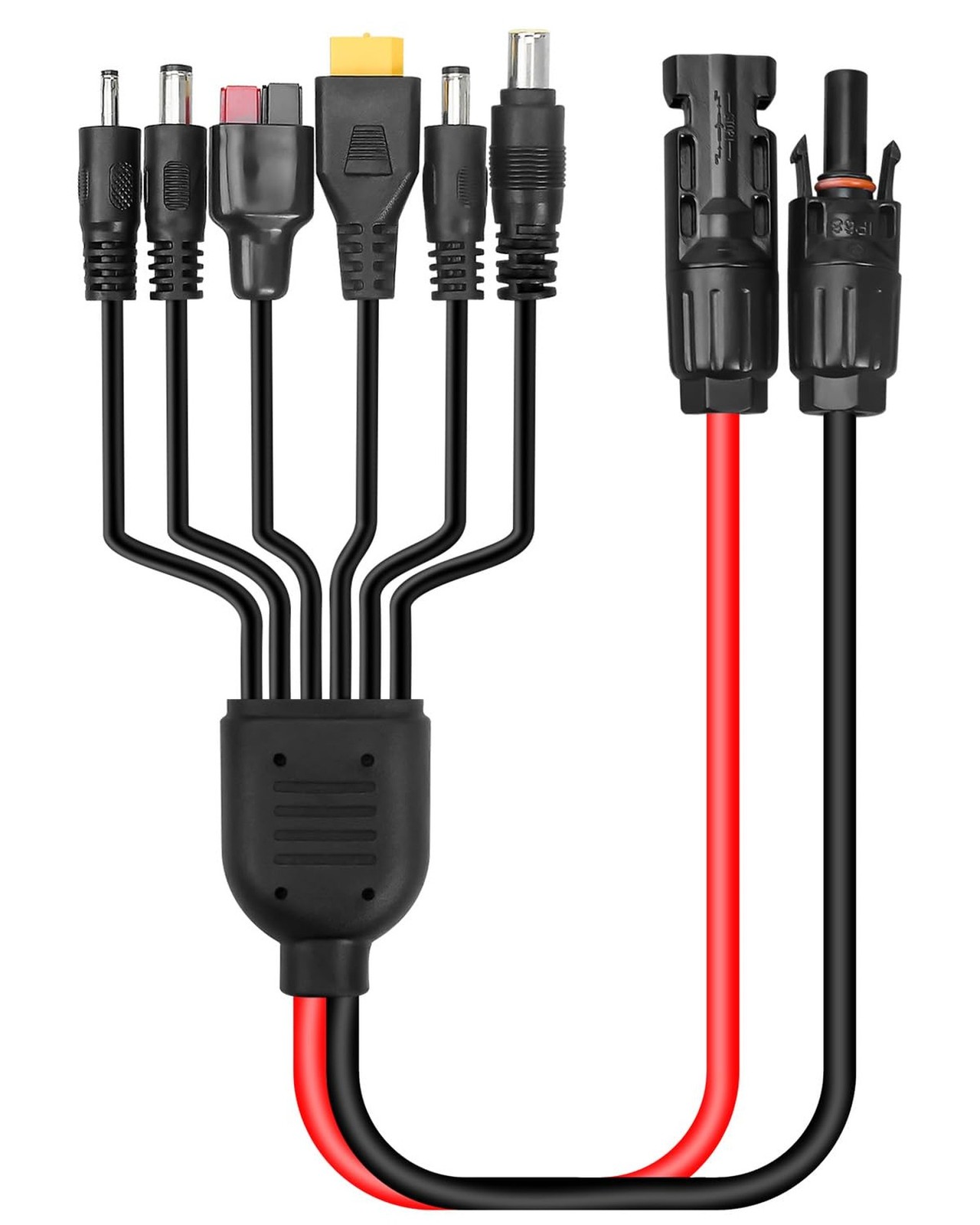 6-in-1 Solar Panel Connector with Female and Male Connectors, Universal Solar...