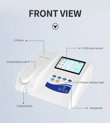 Semi-auto Biochemistry Analyzer analyzing blood touch screen alarm ,NEW