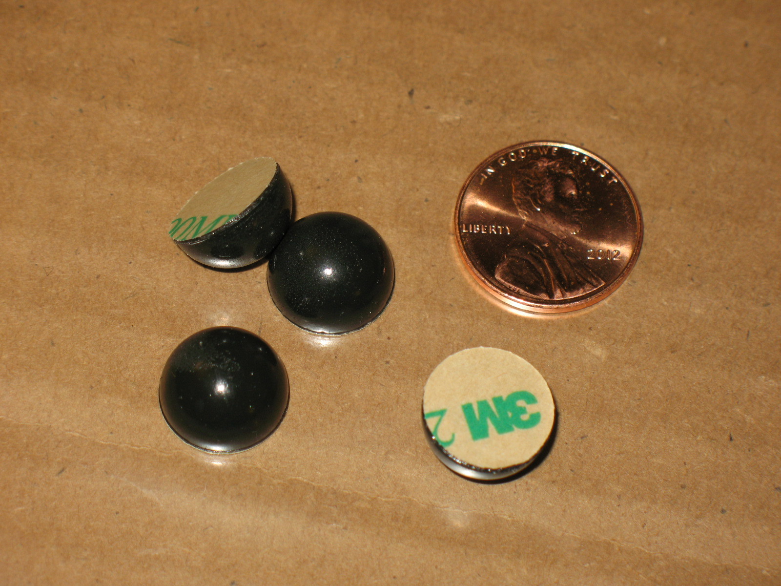 4 SORBOTHANE HEMISPHERE 1/2" (12mm) VIBRATION ISOLATION FEET MINI PODS SMALL 50D